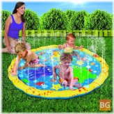 100CM Inflatable Children's Lawn Splash Sprinkler Mat - PVC Material
