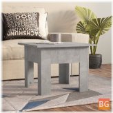 Coffee Table with Gray Fabric and Wood Base