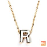 Gold Plated Alphabet Name Necklace for Men and Women
