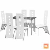Set of 7 Dinner Table Chairs