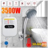TANKLESS Water Heater with Shower Head -  3500W