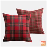 1PC Square Pillow Case - Scottish Plaid Throw Cushion Cover