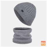 Fall Winter Plus Velvet Thicken Warm Bib Beanie Hat