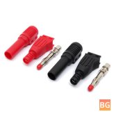 Banana Right Angle Plug Cable - Black and Red