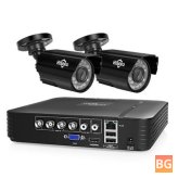 Hiseeu 4CH HD CCTV Kit with Waterproof Cameras