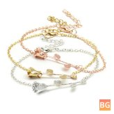 Platinum Rose Gold Chain Bracelets