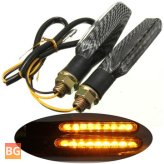 High-quality LED motorcycle turn signal indicator lights - amber