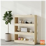 Oak Engineered Wood Book Cabinet 31.5