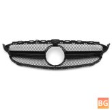 Black AMG C63 Style Grill Grille for Mercedes Benz W205/C250/C350 15-18