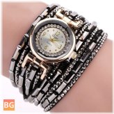 DUOYA DY004 Ladies Watch with Crystal