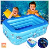 1.2-Inch Pool Tub with Inflatable Lifejackets and Lifebuoy