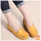 Women's Loafers with a Colored Stripes Design