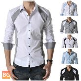 Slim-fit Men's Stereo Clipping Shirt with 6 Colors