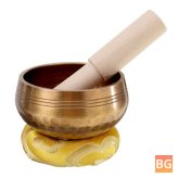 B Chakra Yoga Singing Bowl with Wood Stick