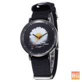 3D Daisy Watch with Leather Band