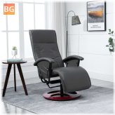 TV Armchair with Rotatable Leather