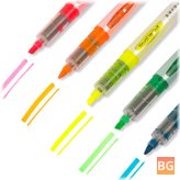 Deli Highlighter Set - 5 Fluorescent Pens for Office and School Use