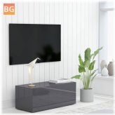 TV Cabinet - High Gloss Gray 31.5