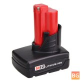 Milwaukee M12 Lithium Battery Replacement - Upgraded 12V 3.0/4.0Ah