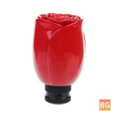 Red Rose Gear Stick Shift Knob - Lever