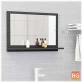 Gray Bathroom Mirror with Mirror Frame and Glass