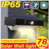 Solar Street Light - 78 LED Lamp - IP65 Waterproof - 3 Mode Outdoor Garden Dark Sensor