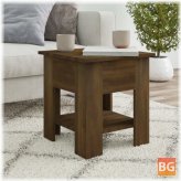 Brown Oak Wood Coffee Table