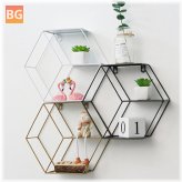 Metal Magazine Rack with Round Iron Frame - Home Office Wall Decoration