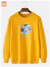 Cotton Crew Neck Sweatshirt - Mens