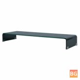 TV Stand with Monitor Riser - Black