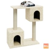 Sisal Scratch Post for Cats - Cream