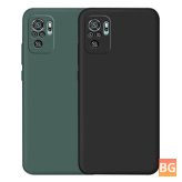 Xiaomi Redmi Note 10 / Redmi Note 10S Case - Smooth Shockproof with Lens Protector Soft Liquid Silicone Rubber Protective Case