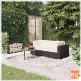 Garden Sofa Set with Cushions - Poly Rattan