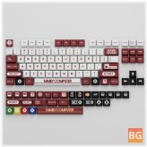 Red and White PBT Keycap Set for Mechanical Keyboards