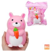 Soft Toy with Carrot Rabbit on Top