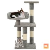 Cat Tree with Sisal Scratching Posts and Climbing Mat