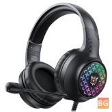Onikuma X7 Pro Wired Gaming Headset - 40MM Driver, RGB Light, with Noise Cancelling Microphone