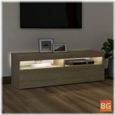 TV Cabinet with LED Lights - Sonoma Oak 47.2