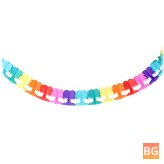 Themed Beach Party Garland with Rainbow Colors