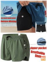 Bicycle Shorts with Mesh Liner and Pocket - Men