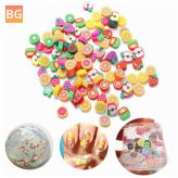 100PCS Customizable Slime Accessories - Flower, Toy, Nail, Ornament