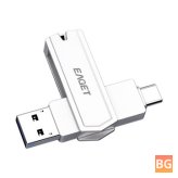 EAGET CF22 Type-C USB3.0 Flash Drive for Computer - 32GB, 64GB, 128GB, OTG
