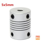 Aluminum Shaft Coupling with OD19mm x L25mm CNC Stepper Motor Connector