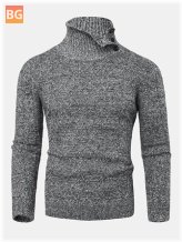 Color Long Sleeve Knitted Sweater for Men