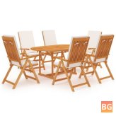 7 Piece Garden Dining Set with Cushions and Sofa