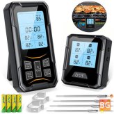 LCD Grill Meat Thermometer - Remote Monitor with Probes