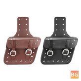 Black/Brown Motorcycle Side Box Hanging Bag - With Kettle Bag