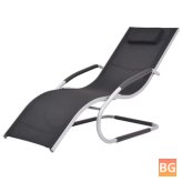 Sun Lounger with Pillow and Memory Foam