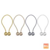 2 Pack of Magnetic Ball Curtain Tiebacks - 4 Colors