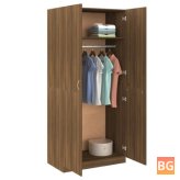 90x52x200 cm Wood Brown Oak Wardrobe